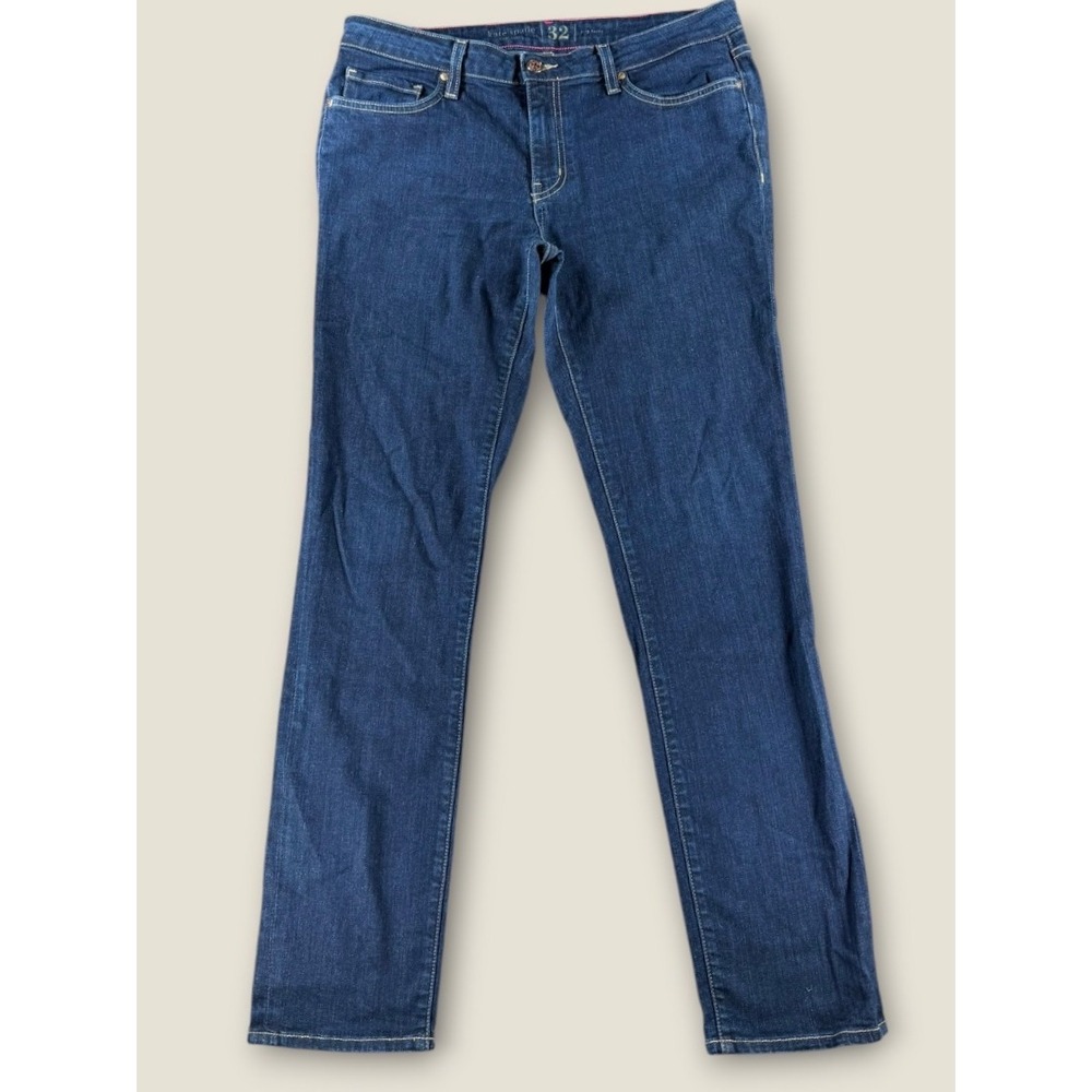 Kate Spade New York Play Hooky Straight‎ Leg Jeans Dark Wash Blue Size 32 USA